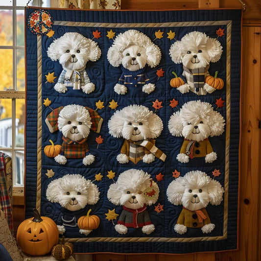 Bichon Frise Snuggly Sweaters WN1610032CL Quilt