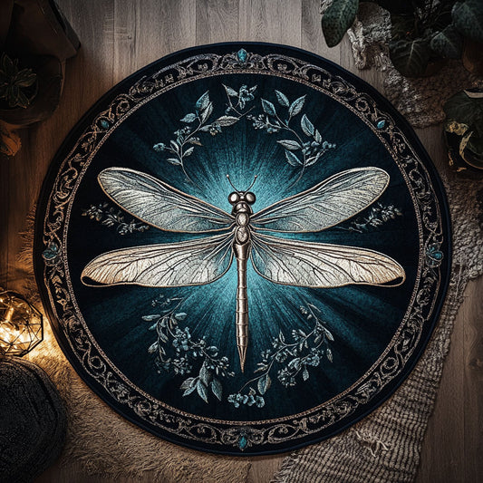 Silver Wing Dragonfly WN1408097CL Quilted Round Mat