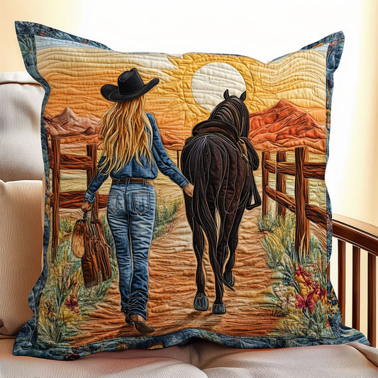 Cowgirl Western WX0406080CL Quilt Pillow Case