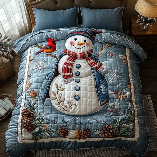 Pine Forest Snowman WN2509046CL Duvet Cover Set