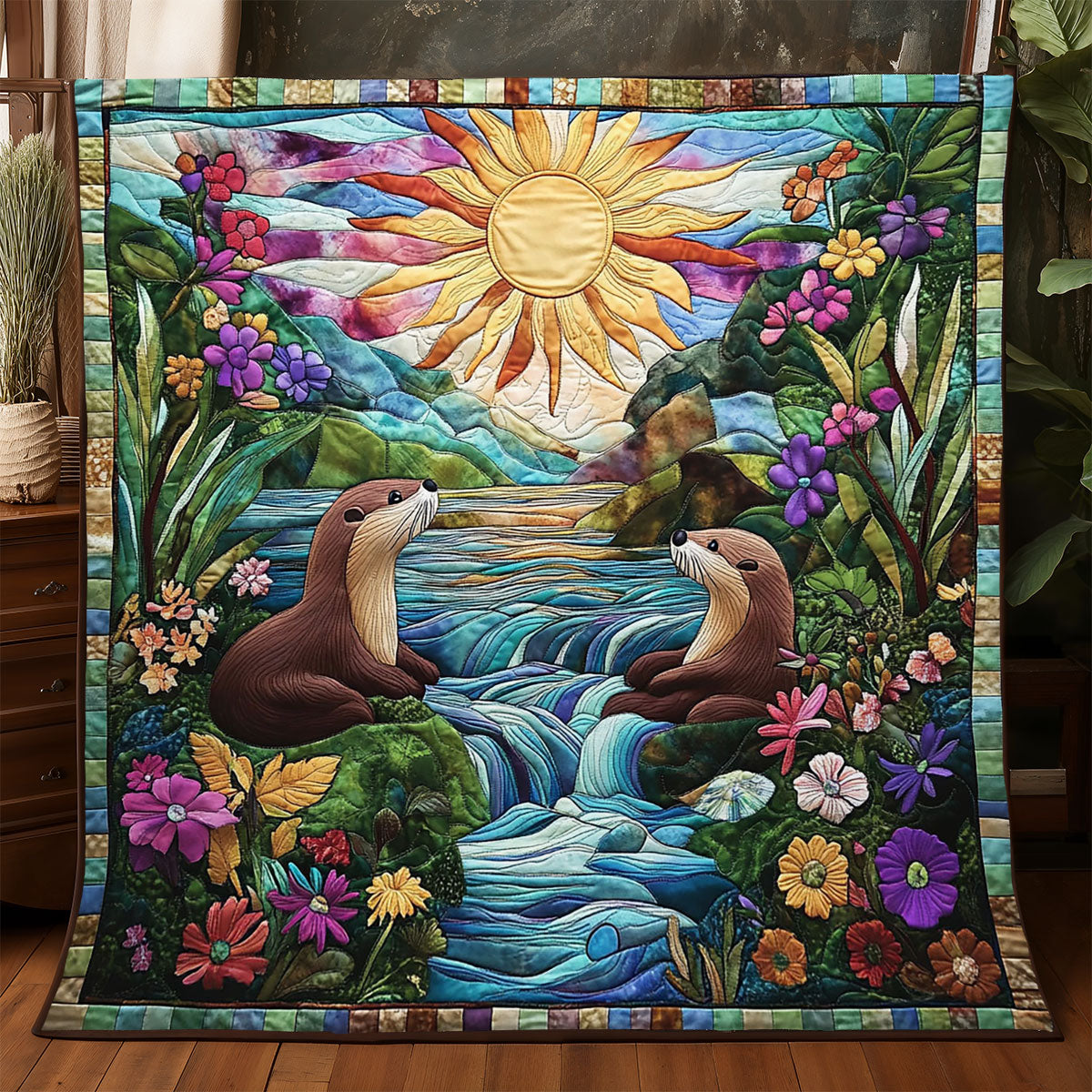 Otter Family WJ1104006CL Quilt