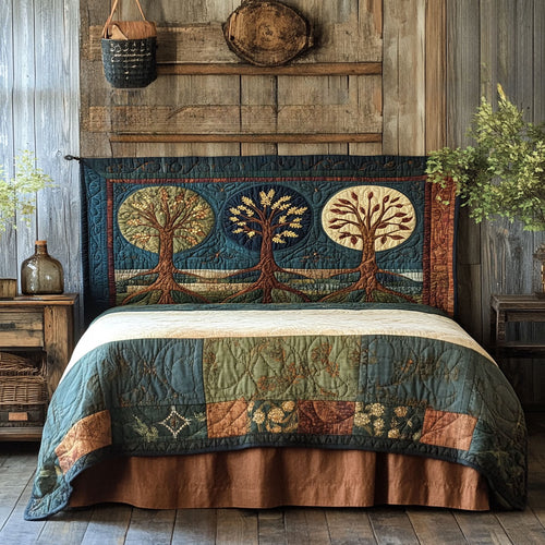 Serenity Tree Of Life WN1712027CL Quilted Headboard Slipcover
