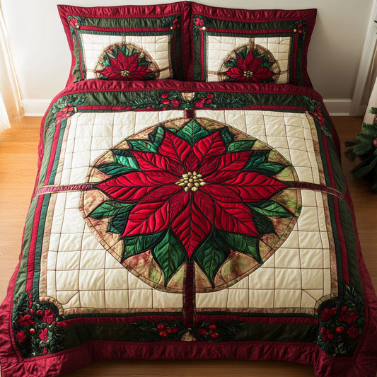 Red Poinsettia CW0512060CL Duvet Cover Set