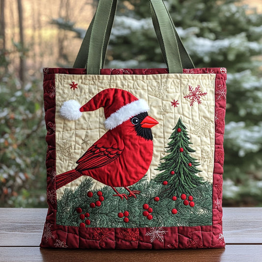 Santa Cardinal CP2409037CL Quilted Tote Bag