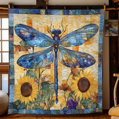 Sunflower And Dragonfly WY0402045CL Quilt