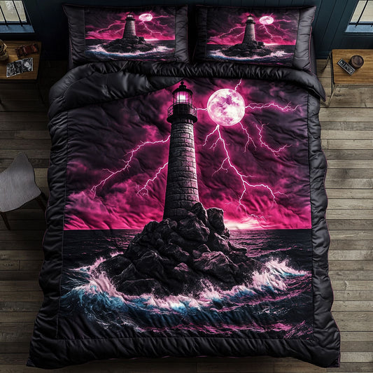Lightning Pink Of Lighthouse WY3105019CL Duvet Cover Set
