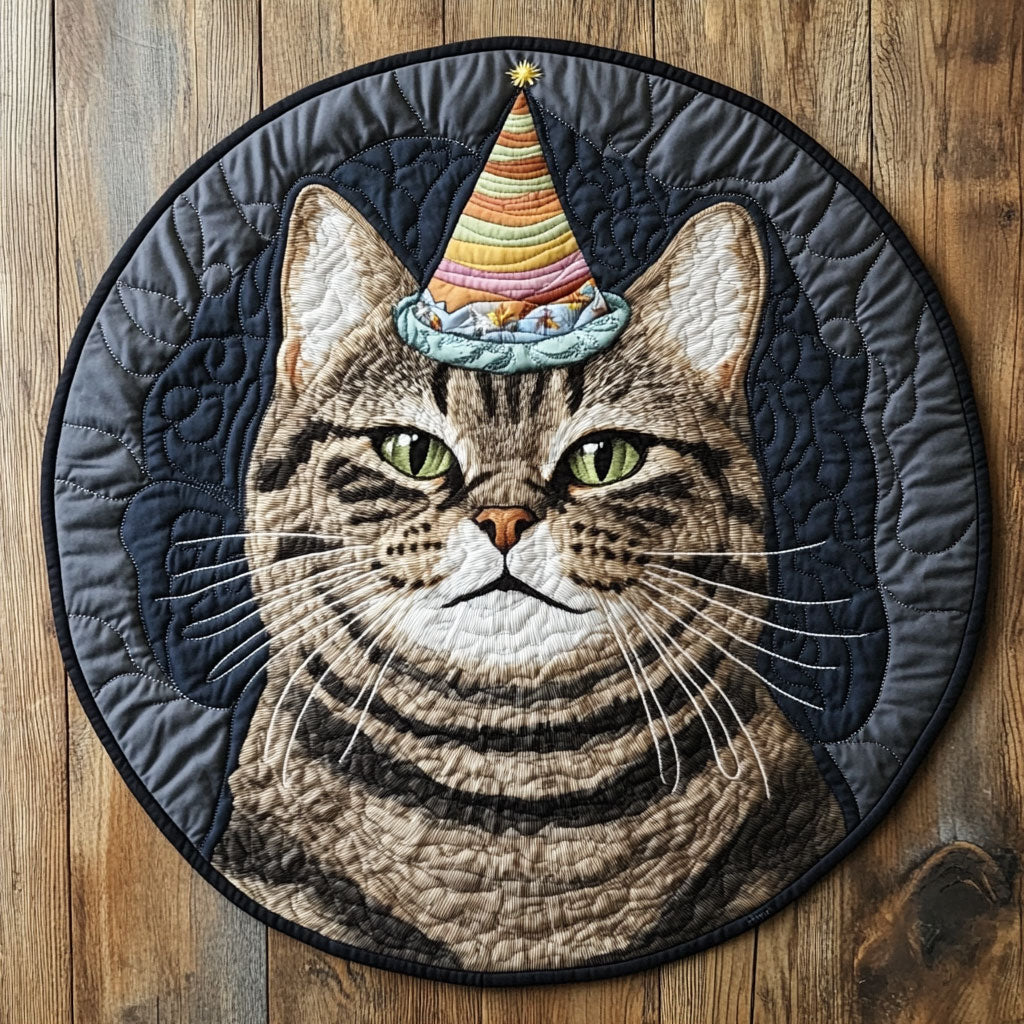 Pawsitively Festive CP0206058CL Quilted Round Mat