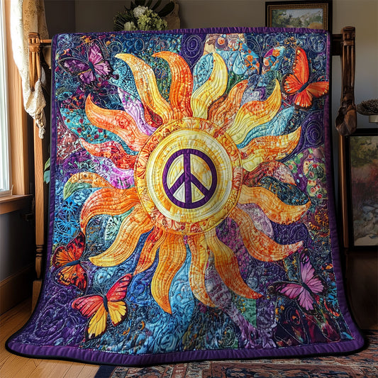 Peace Sign And Sun WY2102017CL Quilt
