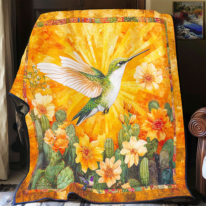Hummingbird And Cactus Flower WY2512014CL Quilt