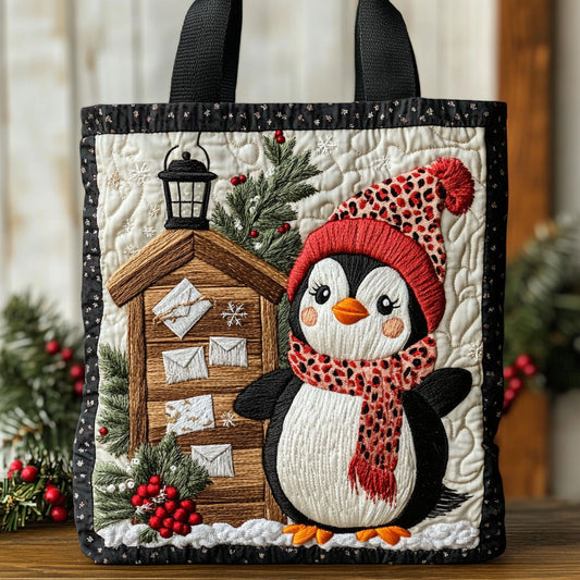 Penguin Mailbox CW1511040CL Quilted Tote Bag