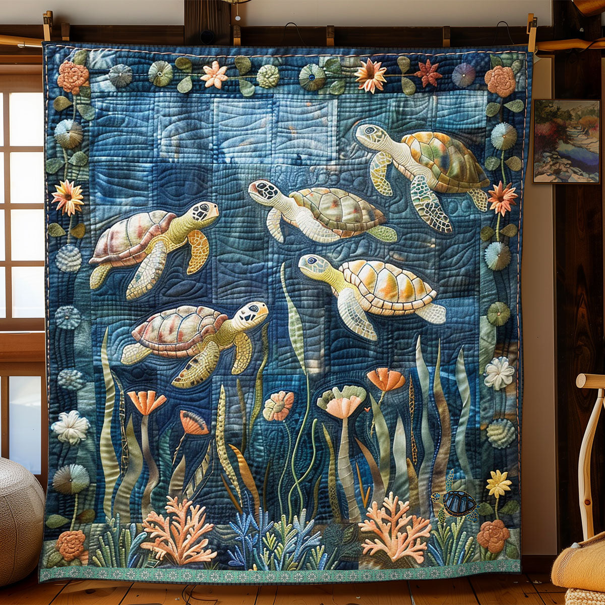 Sea Turtle WJ0512031CL Quilt