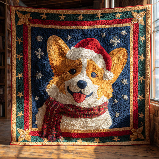 Snuggle Holiday Corgi CW1109073CL Quilt