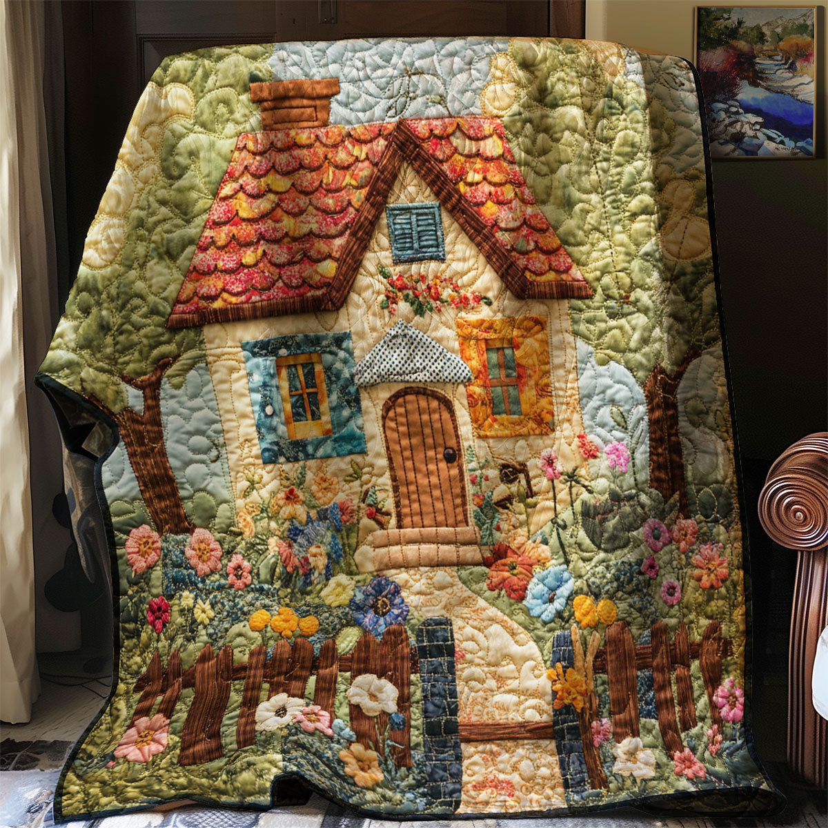 Cozy Storybook House WJ1403005CL Quilt