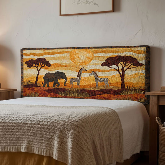 African Safari Dream WN1112125CL Quilted Headboard Slipcover