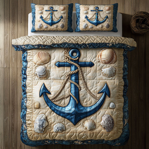 Coastal Anchor And Shells WY0707047CL Duvet Cover Set