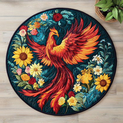 Floral Phoenix CW1606022CL Quilted Round Mat