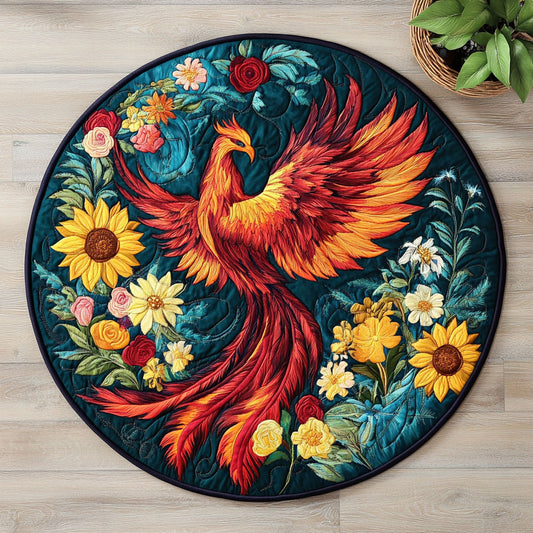 Floral Phoenix CW1606022CL Quilted Round Mat