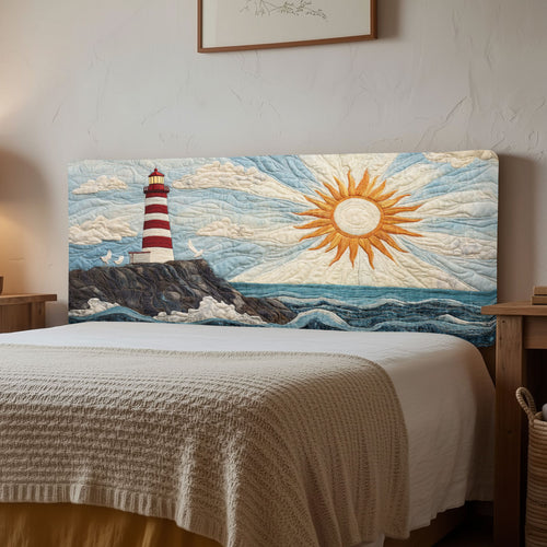 Lighthouse and Sea CW1512015CL Quilted Headboard Slipcover