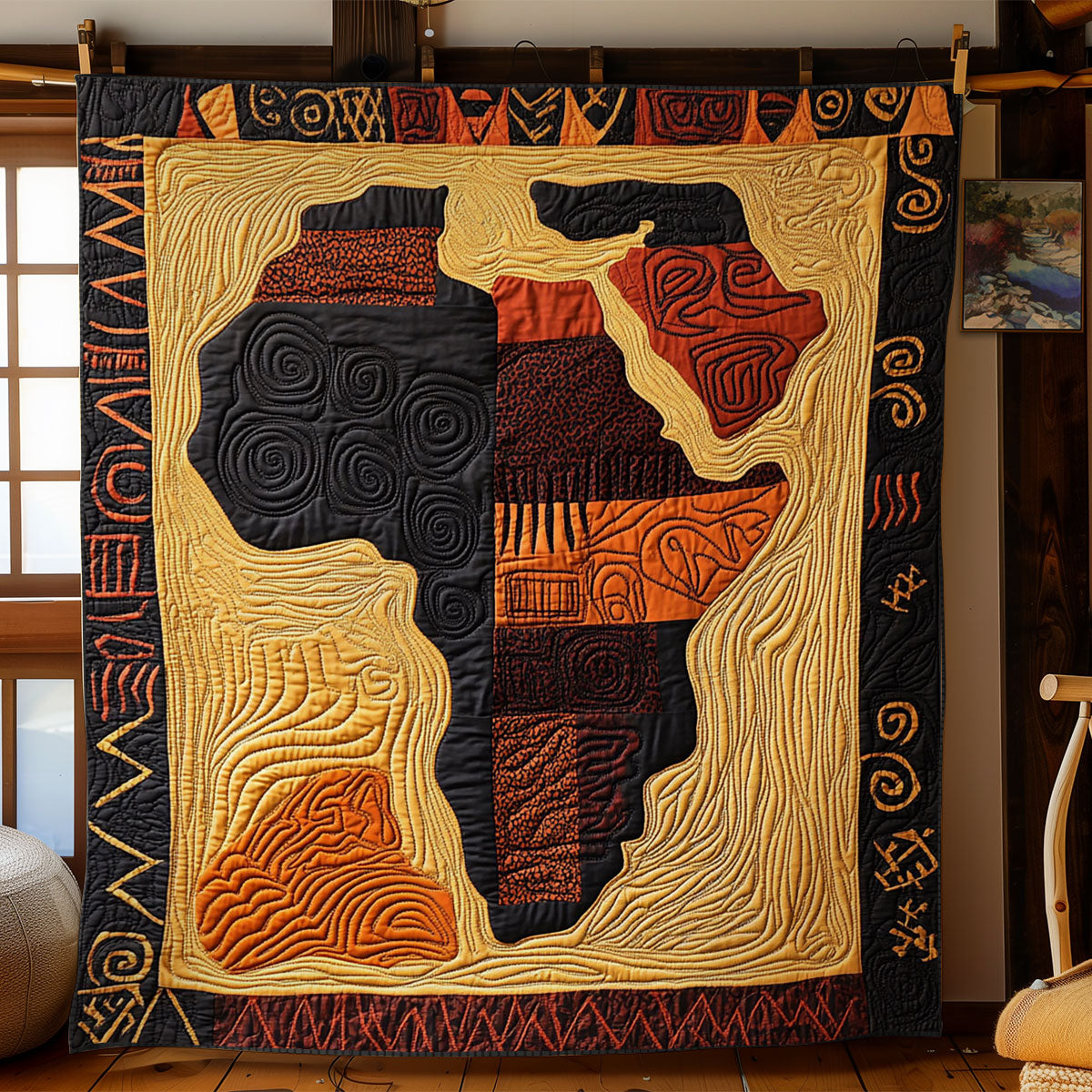 Map Of Afica WY0303014CL Quilt