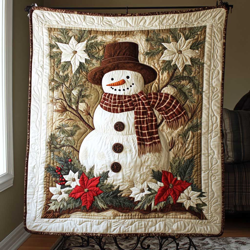 Vintage Farmer Snowman WP2911013CL Quilt