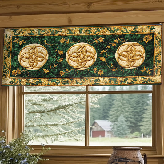 Golden Knots WY2304011CL Quilted Valance