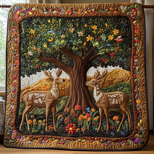 Garden Deer WY1108012CL Quilt
