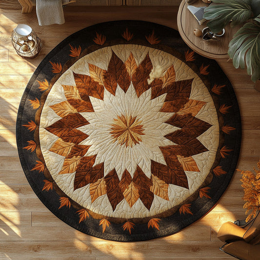 Leaf Drift WN0707083CL Quilted Round Mat