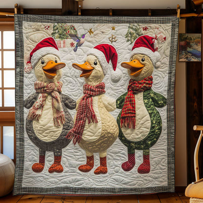 Cheerful Christmas Ducks WN1312025CL Quilt