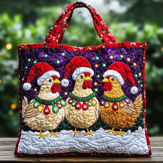 Cheerful Chicken WN0810004CL Quilted Tote Bag