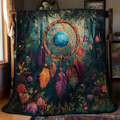 Feather Dreamcatcher In Forest WY2201065CL Quilt