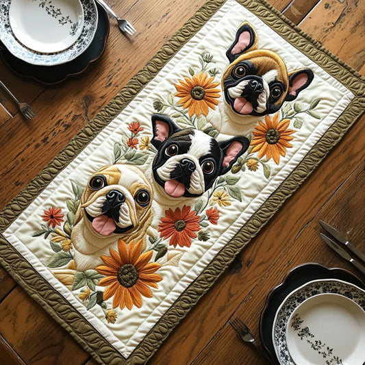 Playful BullFrench CP2605025CL Quilted Table Runner