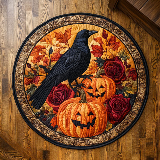 Mystic Pumpkin Crow CW1908025CL Quilted Round Mat