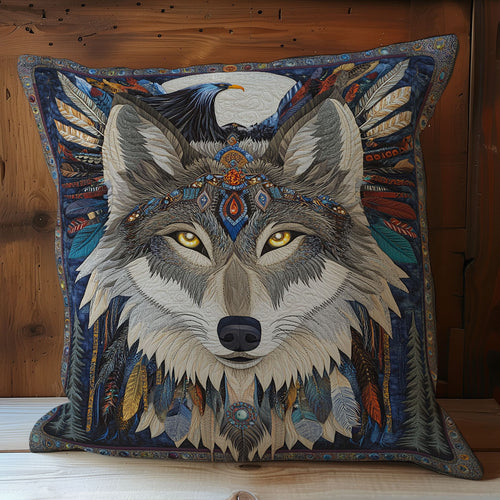 Mystic Wolf And Eagle WY1102128CL Quilt Pillow Case