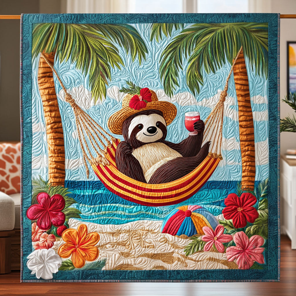 Sloth On Vacation LT2011026CL Quilt