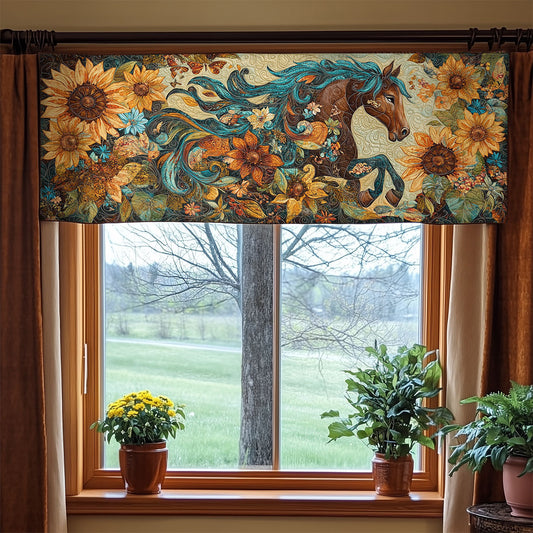 Sunflower Horse WX2205053CL Quilted Valance