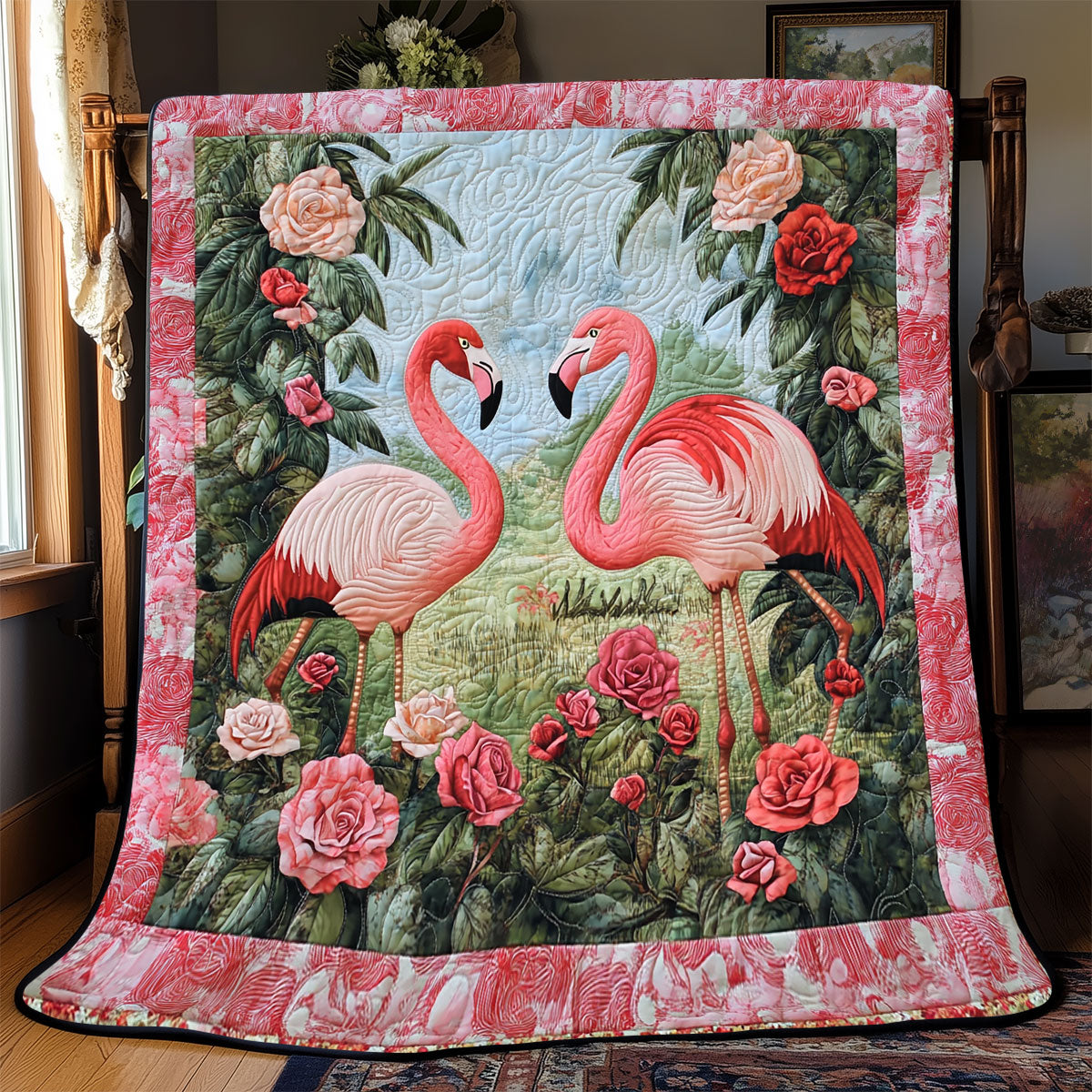 Floral Flamingo WX0303078CL Quilt