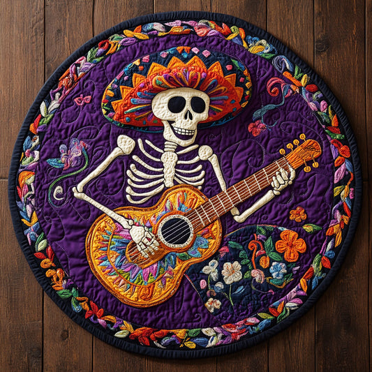 Skeleton Dream CM3005023CL Quilted Round Mat