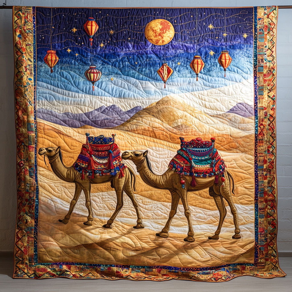 Moonlit Caravan Camel WY2508041CL Quilt