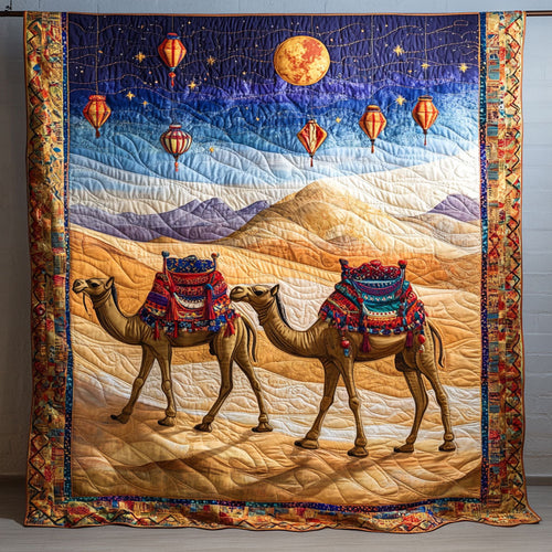 Moonlit Caravan Camel WY2508041CL Quilt