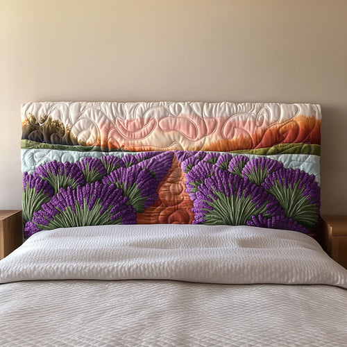 Lavender Filed QA0201008CL Quilted Headboard Slipcover