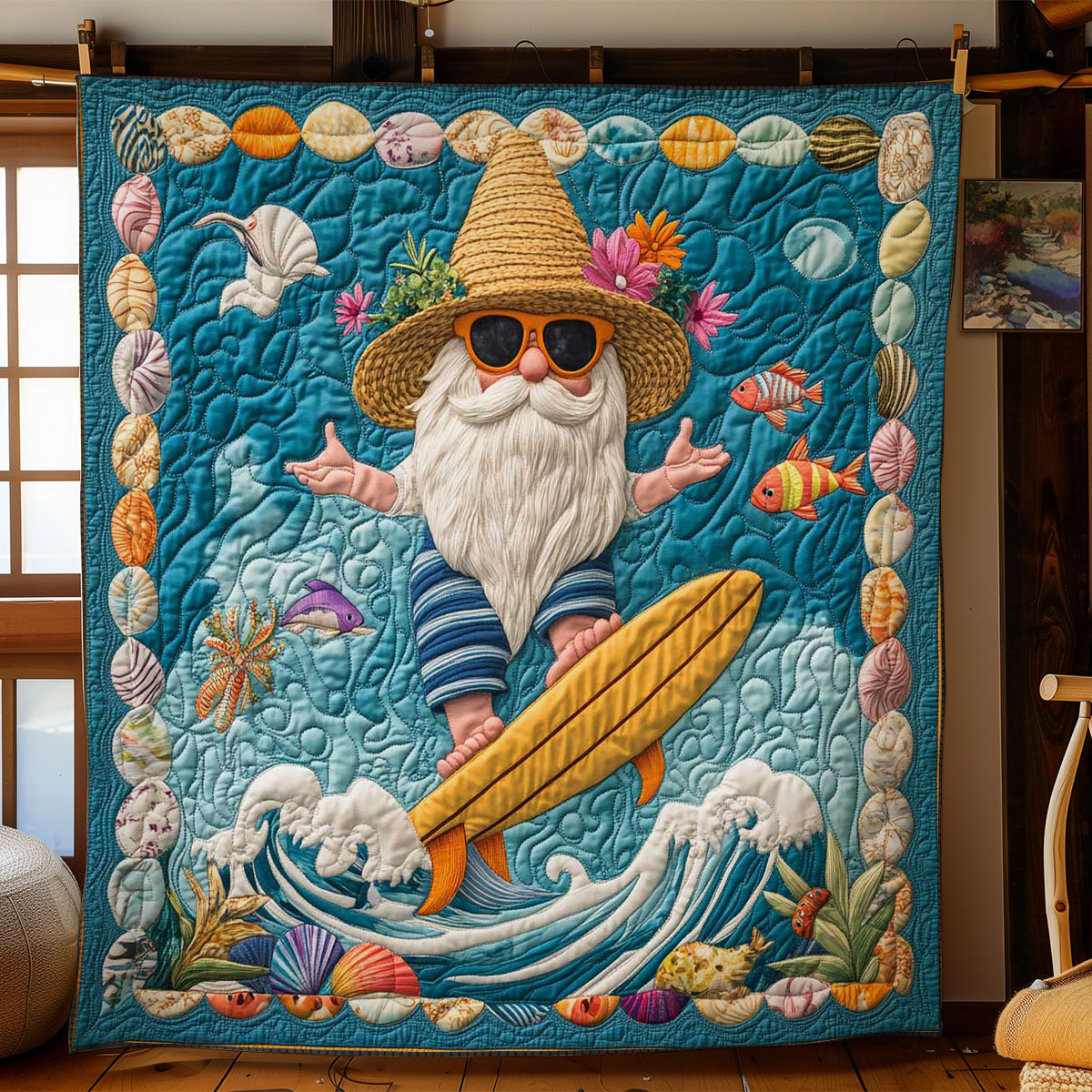 Gnome On The Tide WN0904015CL Quilt