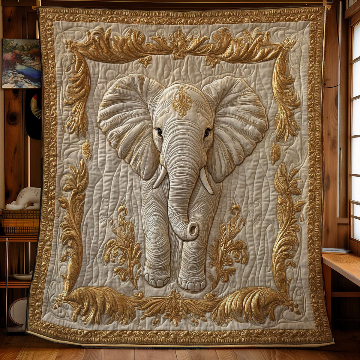 Glorious Elephant WY2001076CL Quilt