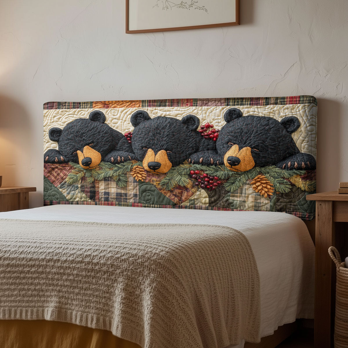Cozy Bears CP1112028CL Quilted Headboard Slipcover