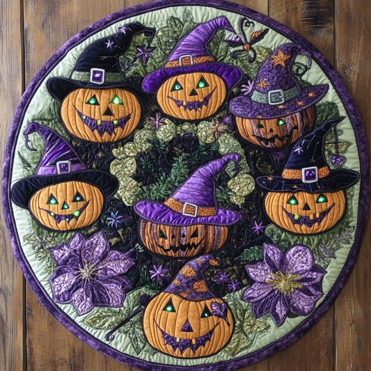 Midnight Pumpkin WN1808058CL Quilted Round Mat