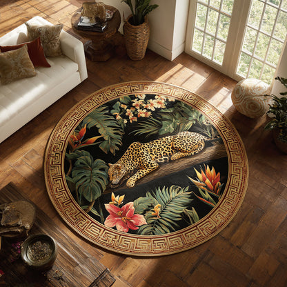Tropical Leopard CW2008009CL Quilted Round Mat
