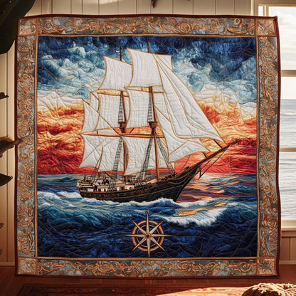 Wild Ocean Sailboat WN0809128CL Quilt