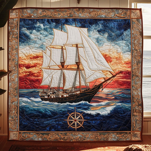 Wild Ocean Sailboat WN0809128CL Quilt