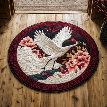 Crane Bloom CP2909045CL Quilted Round Mat