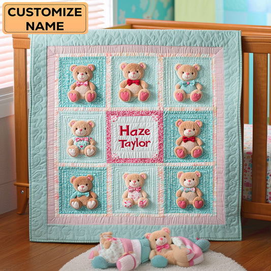 Teddy Corner WN2807123CL Personalized Baby Quilt