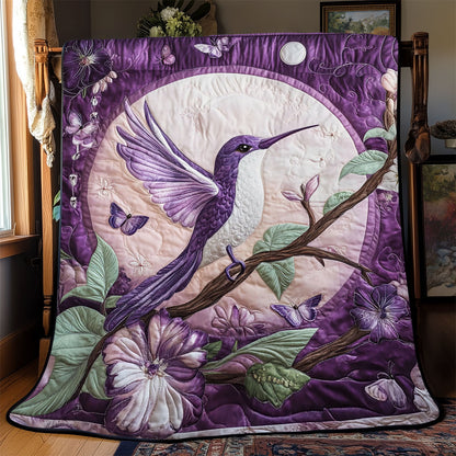 Purple Hummingbird WJ1701021CL Quilt